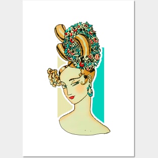 Lush Hairstyle: Flowers and Style! Posters and Art